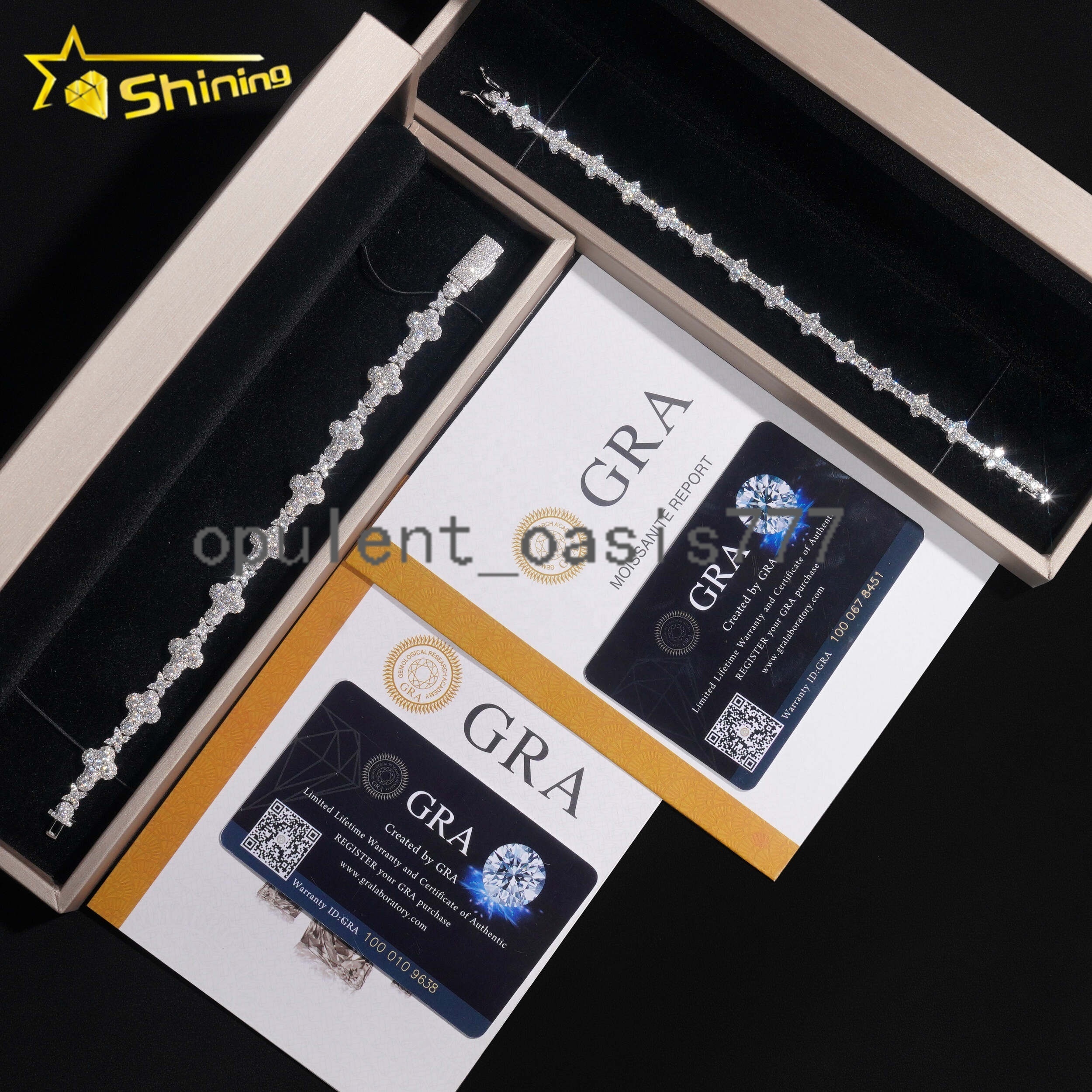 Cross Style 3mm Tennis Bracelet Fashion White Gold 925 Sterling Silver VVS Moissanite Diamond Iced Out Star Cross Link Bracelet