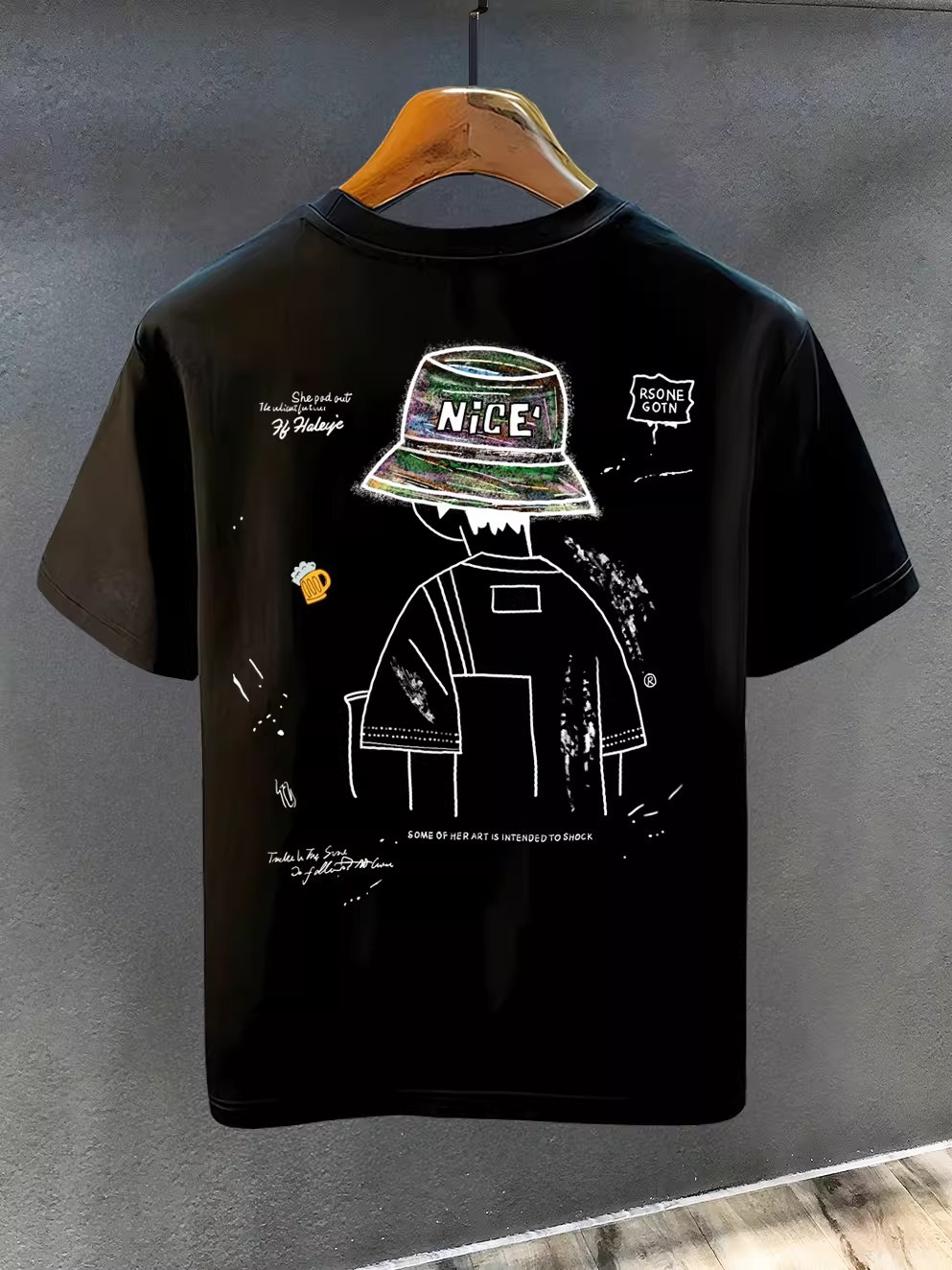 2026 New Men's Short Sleeve T-Shirt, High-Quality Cotton, Summer Loose Plus Size Heavyweight, Simple & Fashion Printed Top