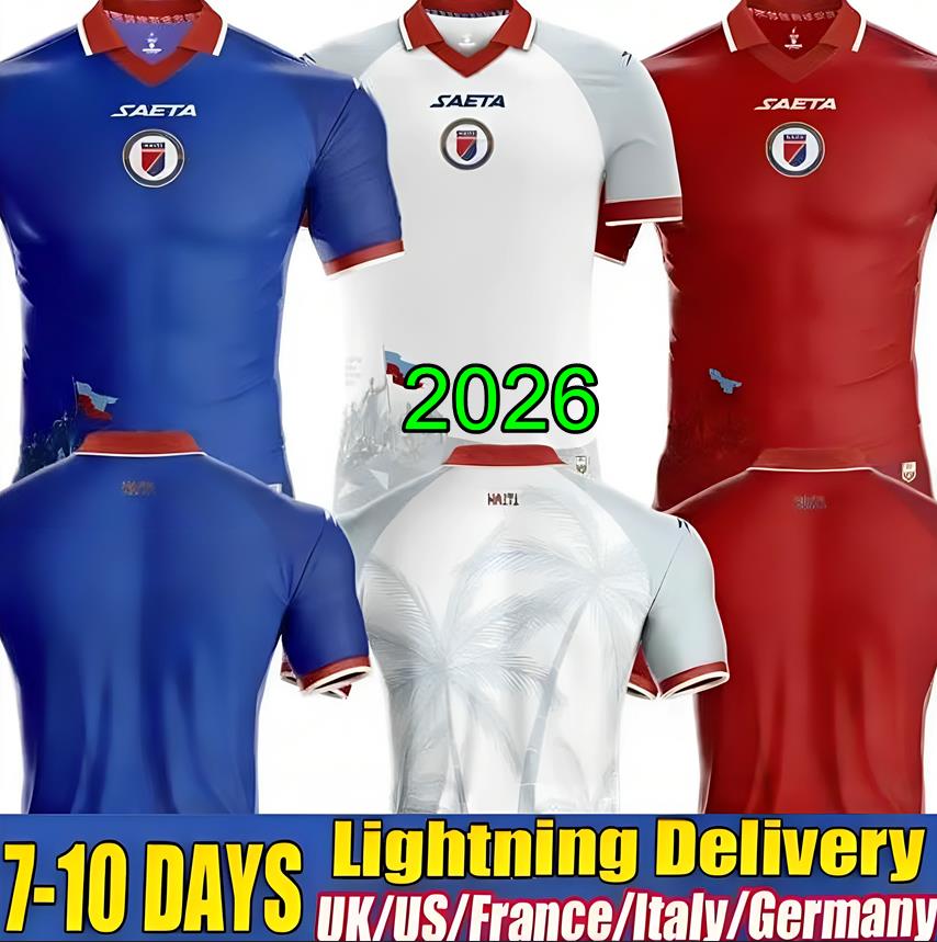 2025 2026 Haiti World Cup soccer jerseys 25 26 BELLEGARDE PIERROT LOUICIUS NAZON Maillot de football Home blue Away white 3rd Men Kids football shirt Kit Fans Uniforms