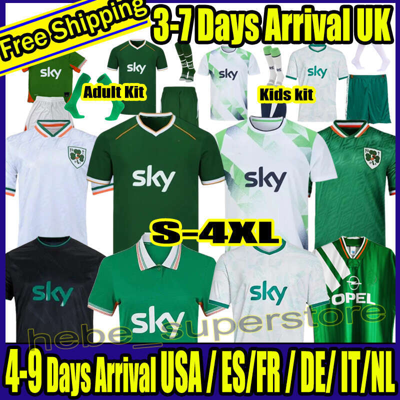 S-4XL Ireland Soccer Jersey 2025 2026 2027 football shirts Thailand 25 26 27 home away 3rd green white football topS soccer kits me kids sets RETRO VINTAGE 90 92 KIT