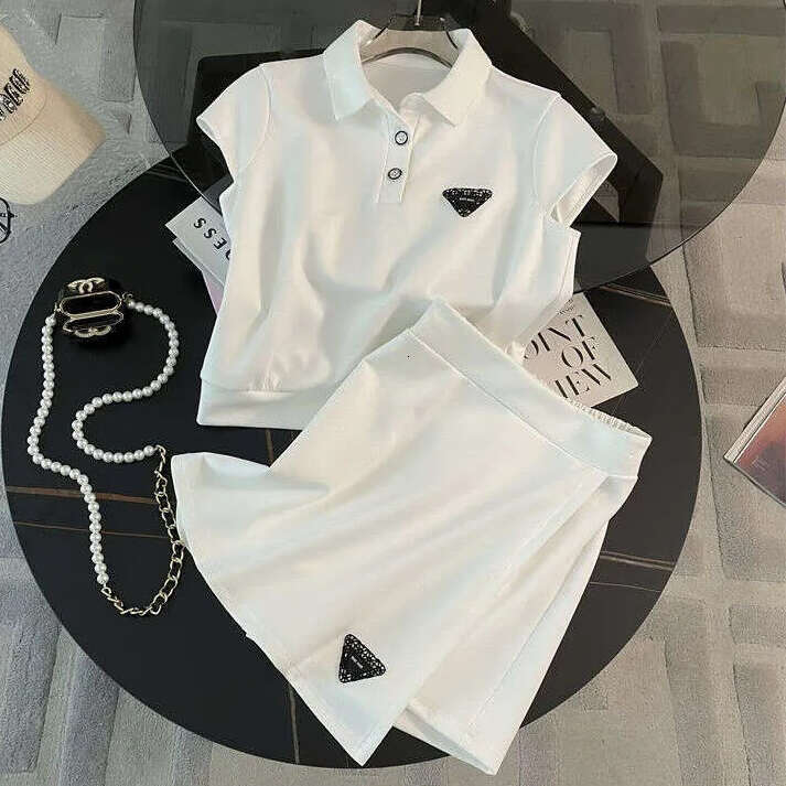 Designer women Athletic-Inspired Polka Dot Top Bottoms Combo Featuring A Refined V-Cut Hem Luanyun