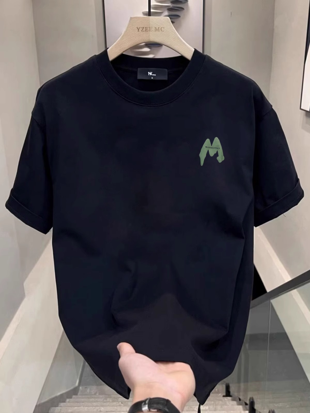 2026 Men's Knitted Short Sleeve T-Shirt, Summer Cotton Trendy Brand Loose Versatile Top, Breathable & Comfortable