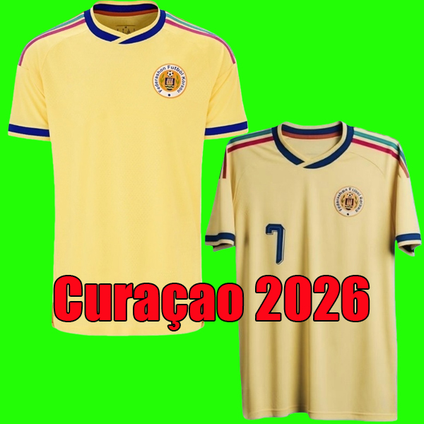 S-4XL Curacao 2026 World Cup Away Kit JUNINHO BACUNA Soccer Jersey HANSEN ANTONISSE MARTHA GORRE TAHITH CHONG BRENET BAZOER OBISPO SAMBO Football men shirt uniforms