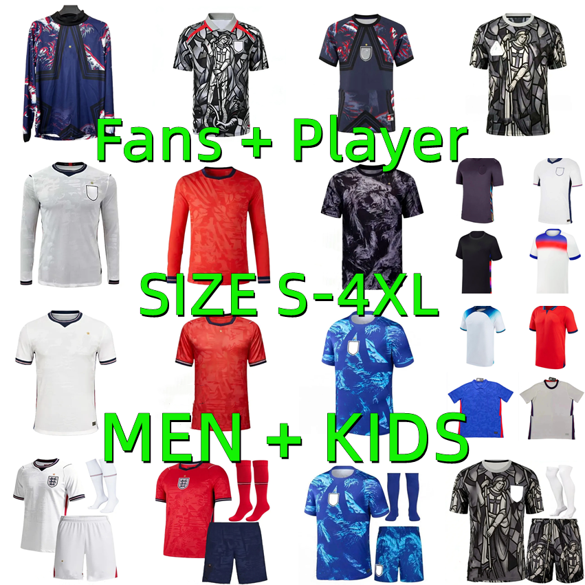 2026 2027 ENGlANDS soccer jerseys 20 21 22 23 24 25 26 27 BELLINGHAM KANE RASHFORD GREALISH MOUNT FODEN SAKA EZE RICE PALMER MADUEKE Men Kids football shirt Long sleeved