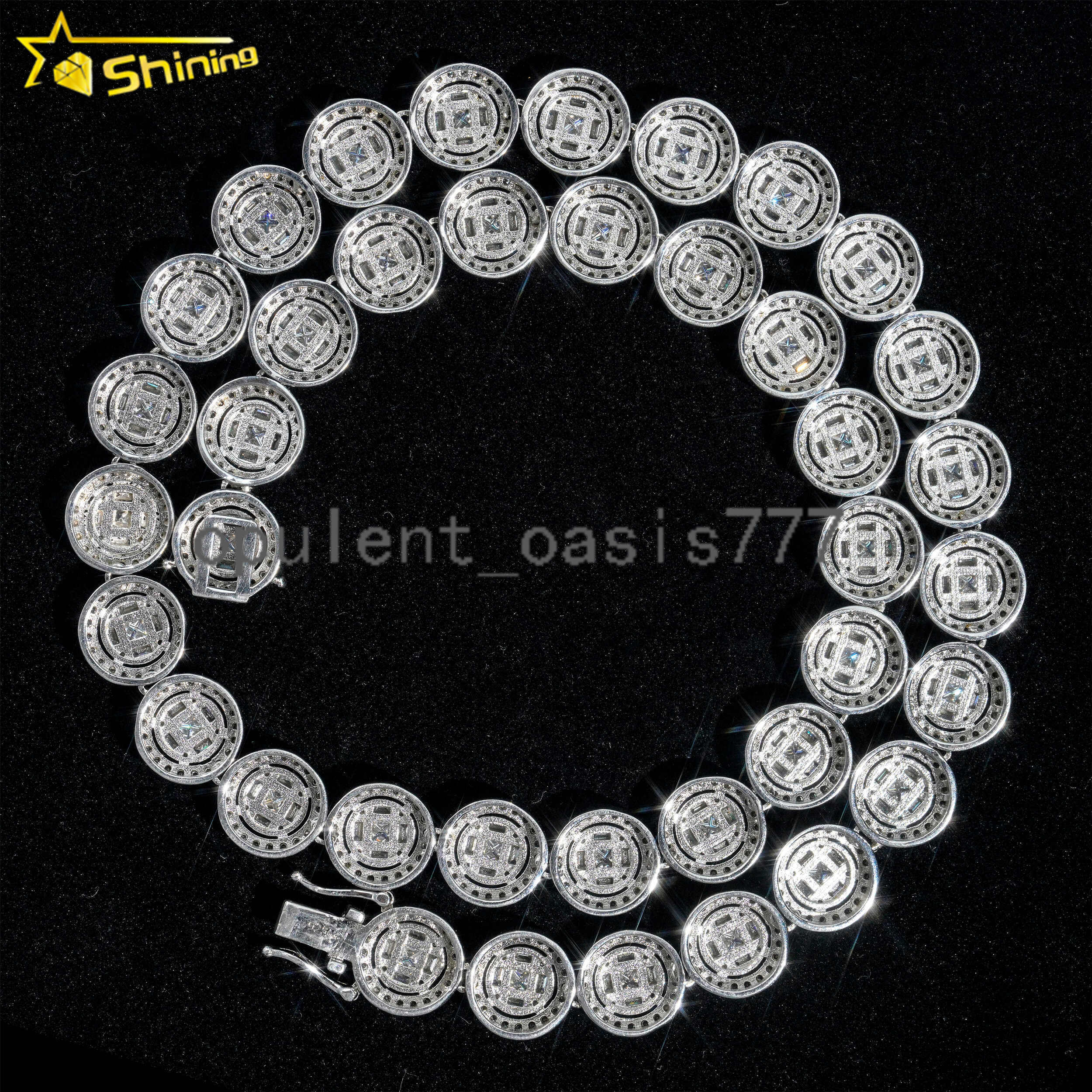 Luxury Cuban Link Chain 925 Sterling Silver Moissanite GRA Hip Hop Jewelry Custom Fashion Iced Out Chain for Men