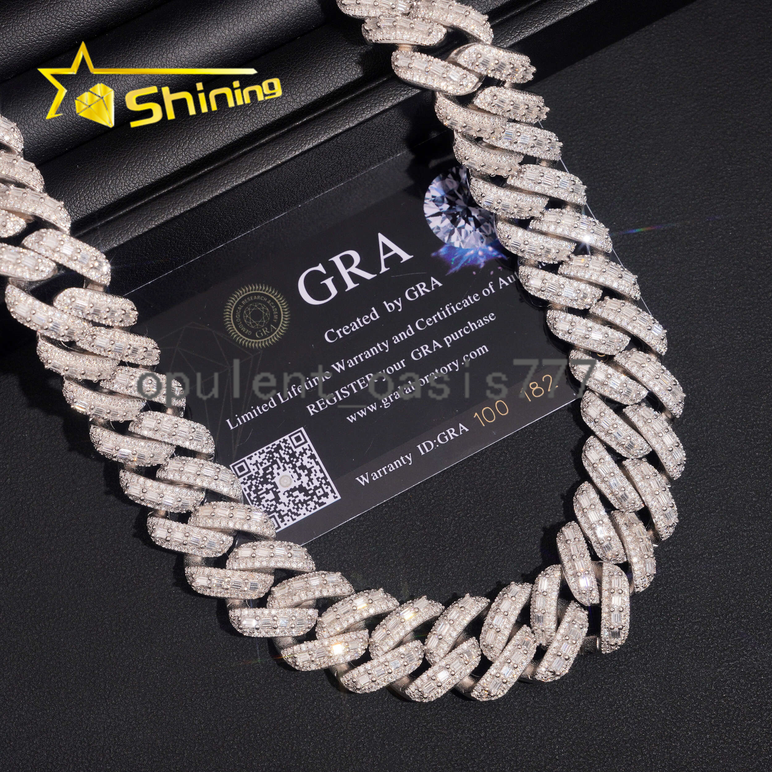 Luxury 925 Silver Chain Iced Out 18mm Cuban Link Chain Moissanite Hip Hop Jewelry Custom Men Link Chian Necklace