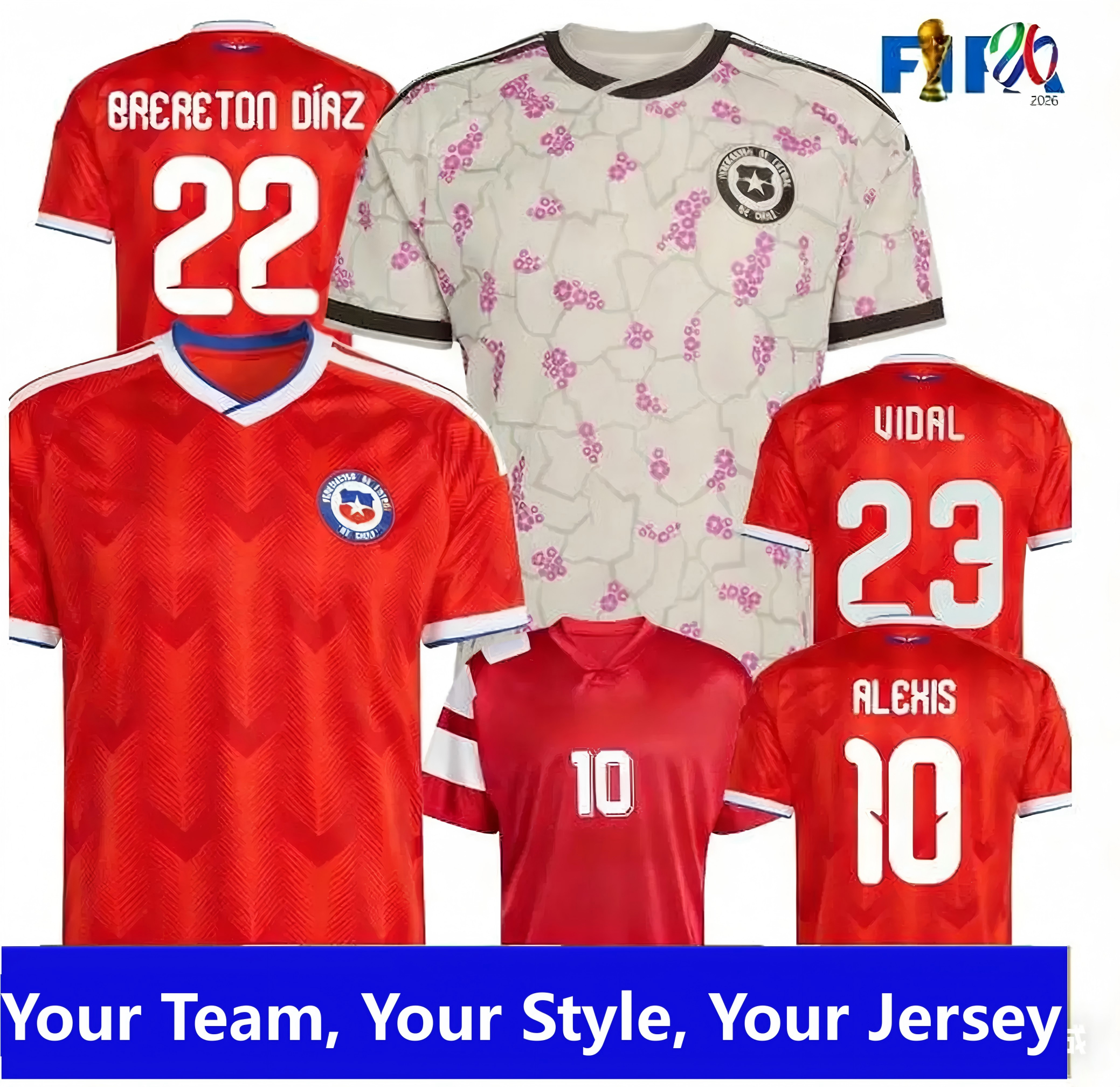 Chile football jersey 2627 World Cup ALEXIS Home Jersey retro 1994 ALEXIS VIDAL MARCELINO WILLIAMS SALAS ZAMORANO national Football Shirts Men 777