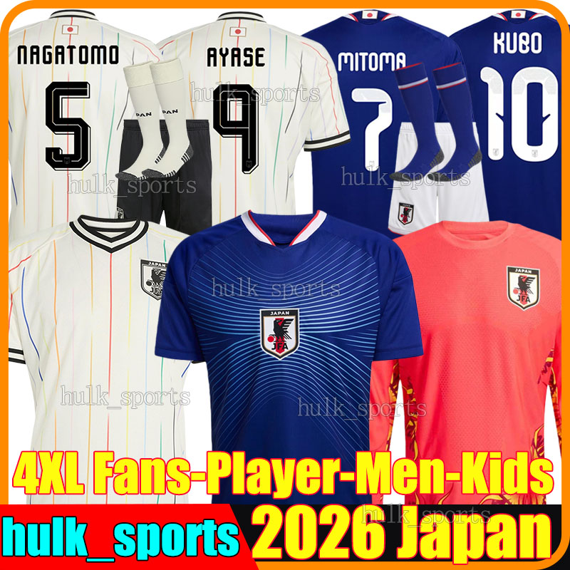 4XL 2026 Japan AYASE Soccer Jerseys OGAWA KAMADA DOAN NAKAMURA MACHINO MACHINO MAEDA TANAKA MINAMINO ENDO KUBO MITOMA men kids kit socks set football shirts Japanese