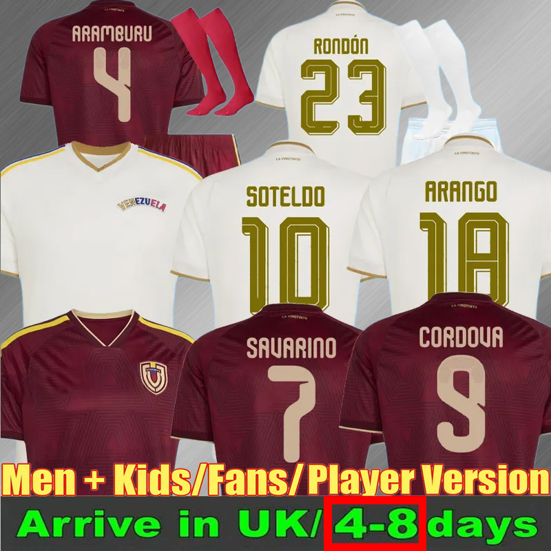 2026 2027 Venezuela National Football Team Jersey Away white 26 27 SOTELDO SOSA RINCON CORDOVA CASSERES BELLO Home JA.MARTINEZ RONDON GONZALEZ OSORIO Football Shirt