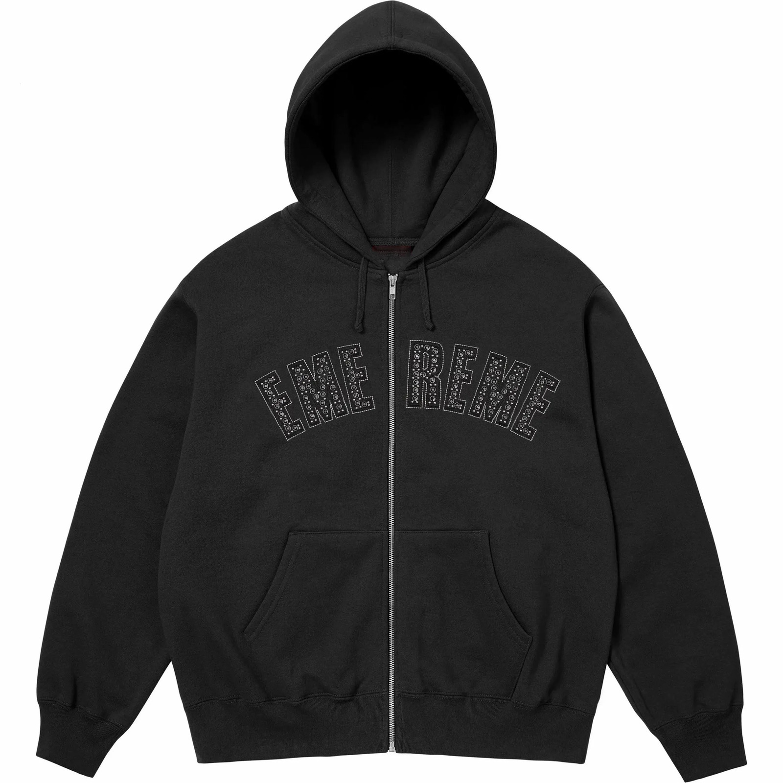 Oversized 100 Cotton EME Letter Print Zipper Hoodie Men Women Winter American Streetwear Hip Hop Harajuku Casual Top 260326