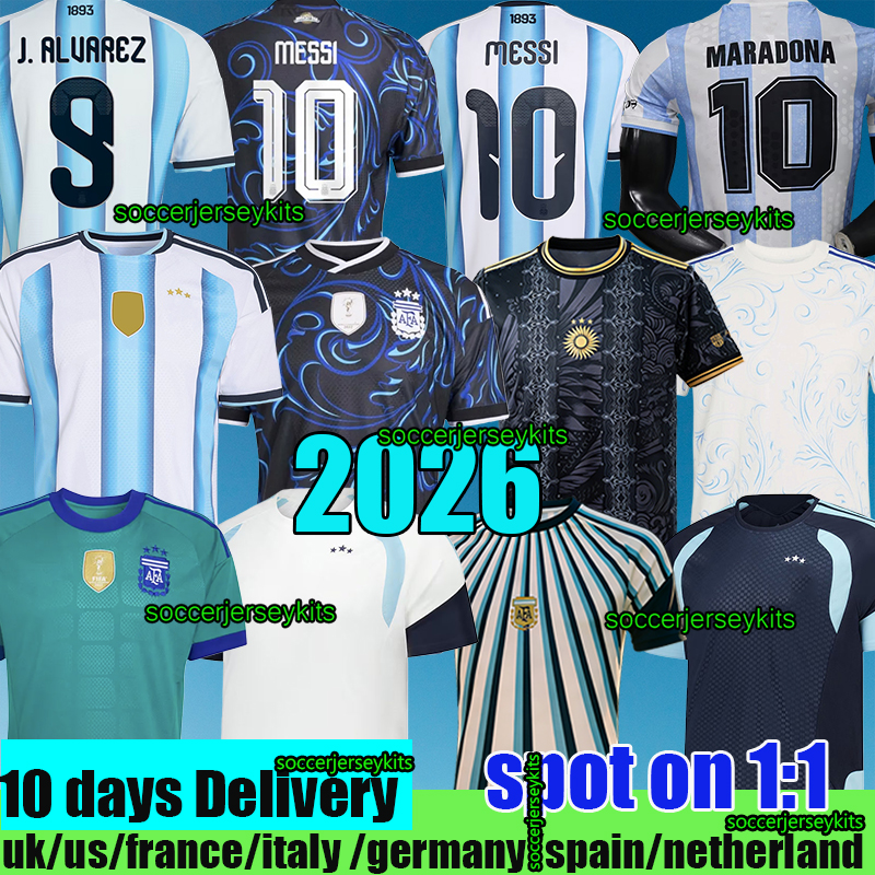 Argentina Jersey 2026 World Cup messis Pink special Fans player version 3 stars soccer Jerseys copafootball shirt kit Mens Kids set 50th anniversary