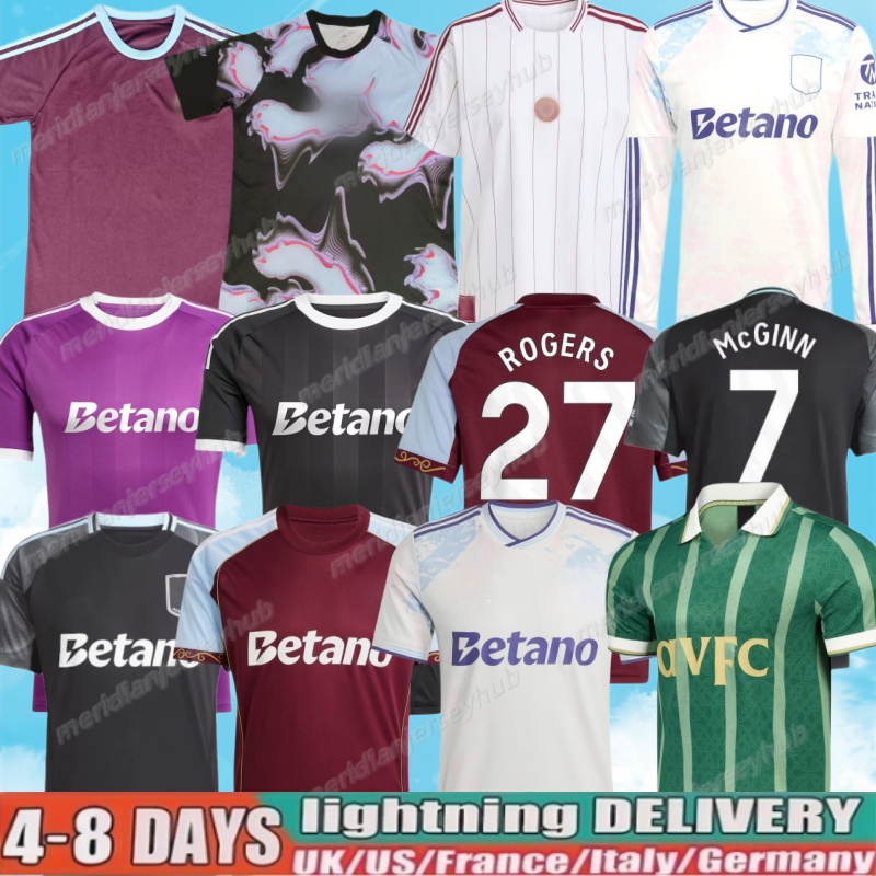 XXXL 4XL Mens top 25 26 27 Aston goalkeeper BAILEY MALEN soccer jersey home away third 2025 2026 2027 villa McGINN WATKINS KONSA MARTINEZ Men kids kit football shirt set