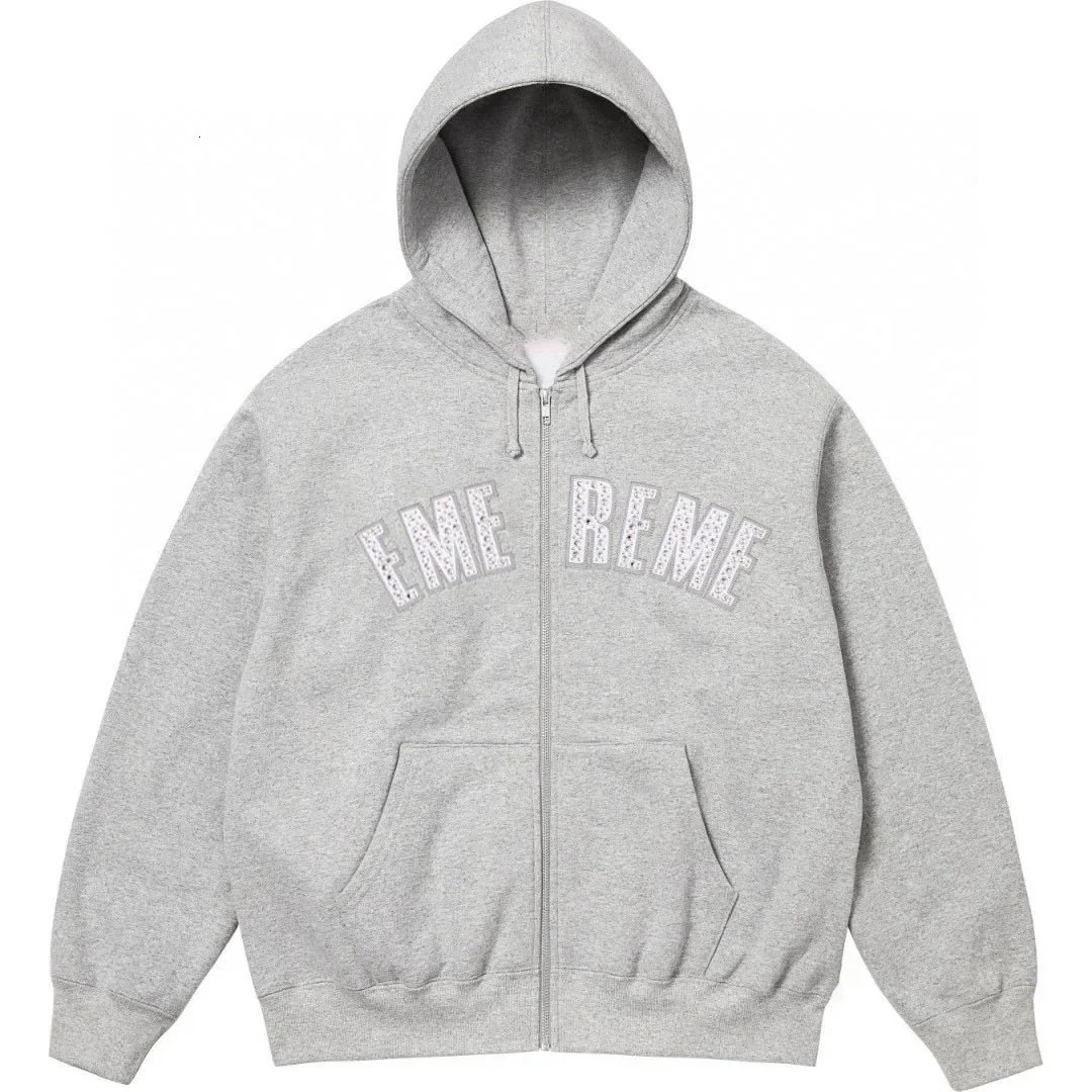 Oversized 100 Cotton EME Letter Print Zipper Hoodie Men Women Winter American Streetwear Hip Hop Harajuku Casual Top 260326