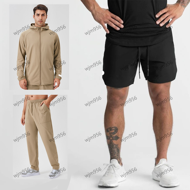 Men's Jogger Long Pants Sport Yoga Outfit Quick Dry Drawstring Pockets Sweatpants Trousers Mens Speed Up Shorts Hooded mens jacket workout set training suit gym sets