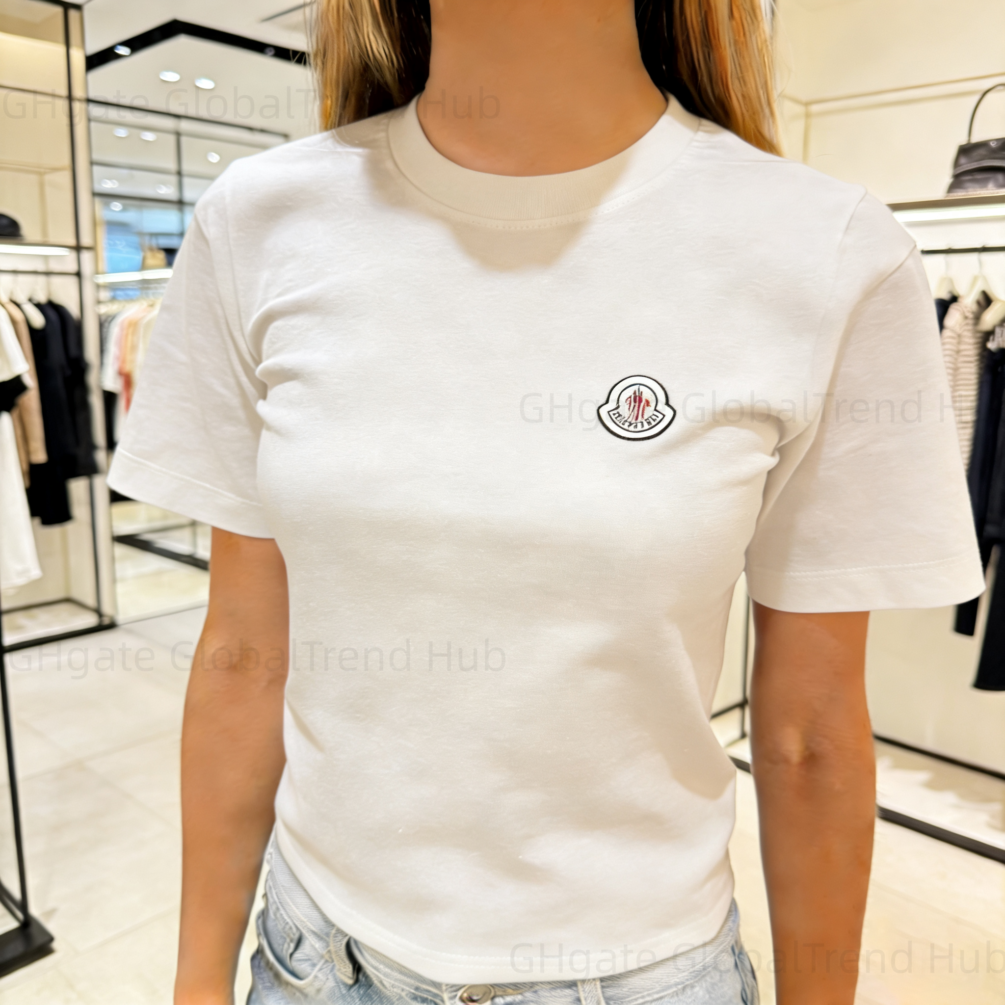 women designer clothes t shirt Women's Luxury Embroidered Logo T Shirt Casual Crew Neck Short Sleeve Crop Top Summer Fashion Streetwear For Daily Outings Party