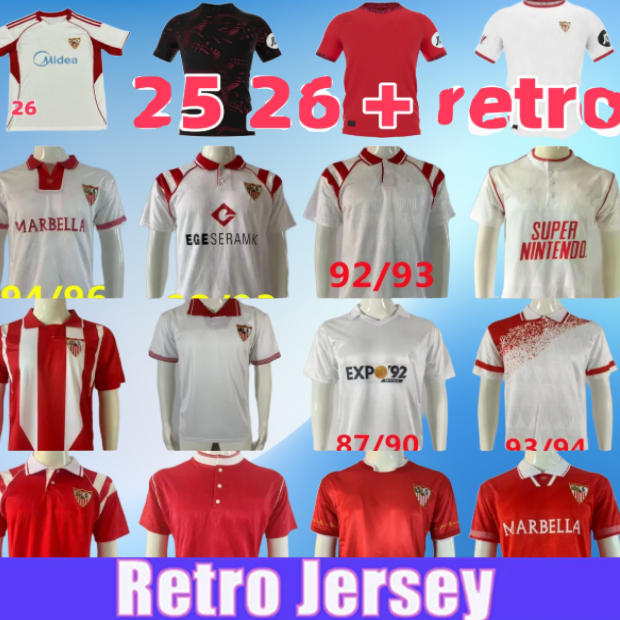 Seville Y.EN NESYRI soccer jerseys Sevillas SERGIO RAMOS ISAAC camiseta football shirt L. OCAMPOS LUKEBAKIO RAFA MIR SUSO SOW Men Kids Kit socks