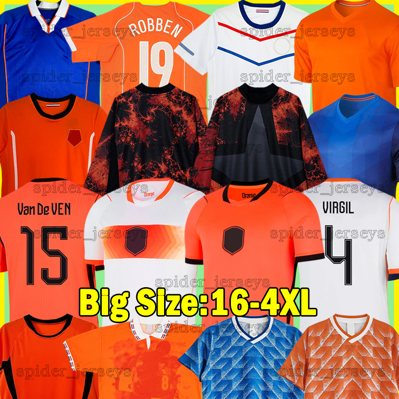XXXL 4XL 26 27 Netherland national football team Soccer Jerseys Retro 2014 08 1998 96 93 1988 MEMPHIS DUMFRIES Men Uniforms 2026 Netherlands Long sleeves kids kits