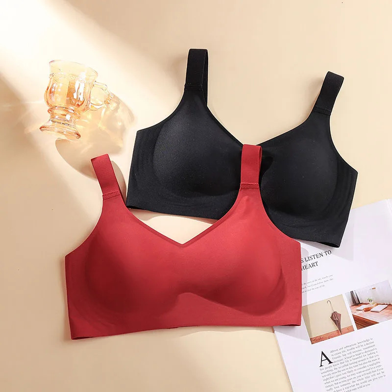 Jelly Support Seamless Bra For Big Breasts Slim Fit Pushup Antisagging Wirefree Underwear Sports Breathable 260327