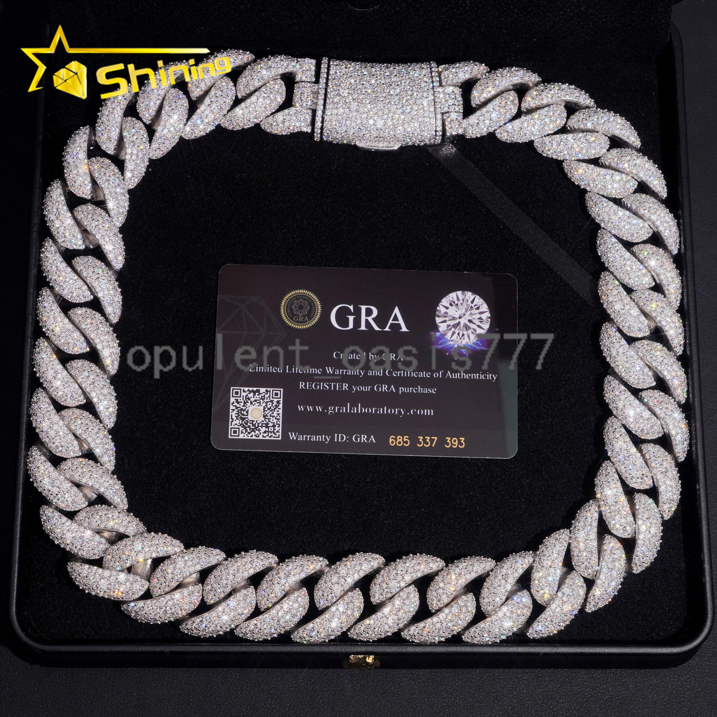 Luxury Big Size 23mm Cuban Link Chain 925 Sterling Silver Moissanite Hip Hop Jewelry Custom Moissanite Chain Cuban for Men