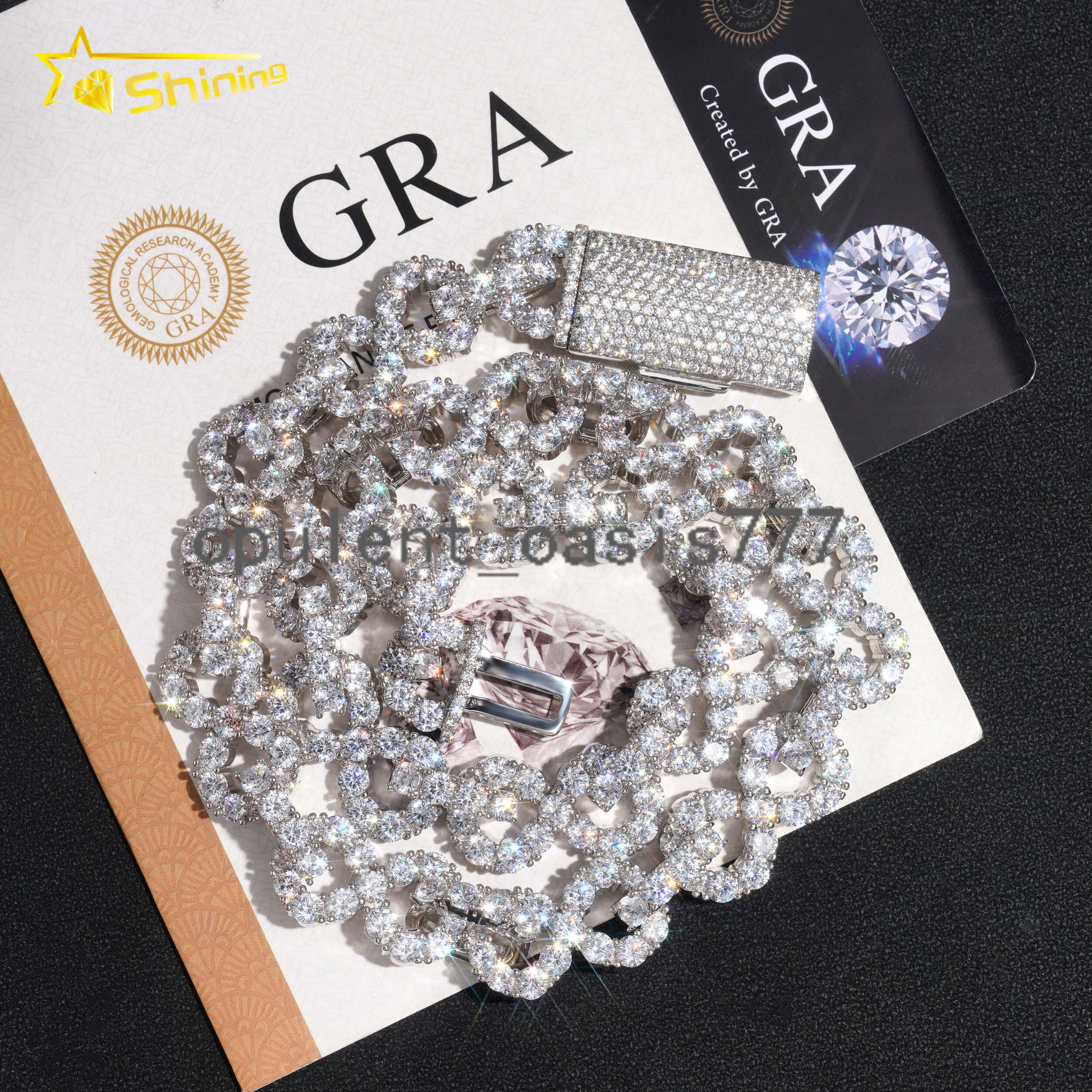 Luxury 15mm Cuban Link Chain 925 Sterling Silver Moissanite Hip Hop Jewelry Custom Infinity Iced Out Chain Link for Men