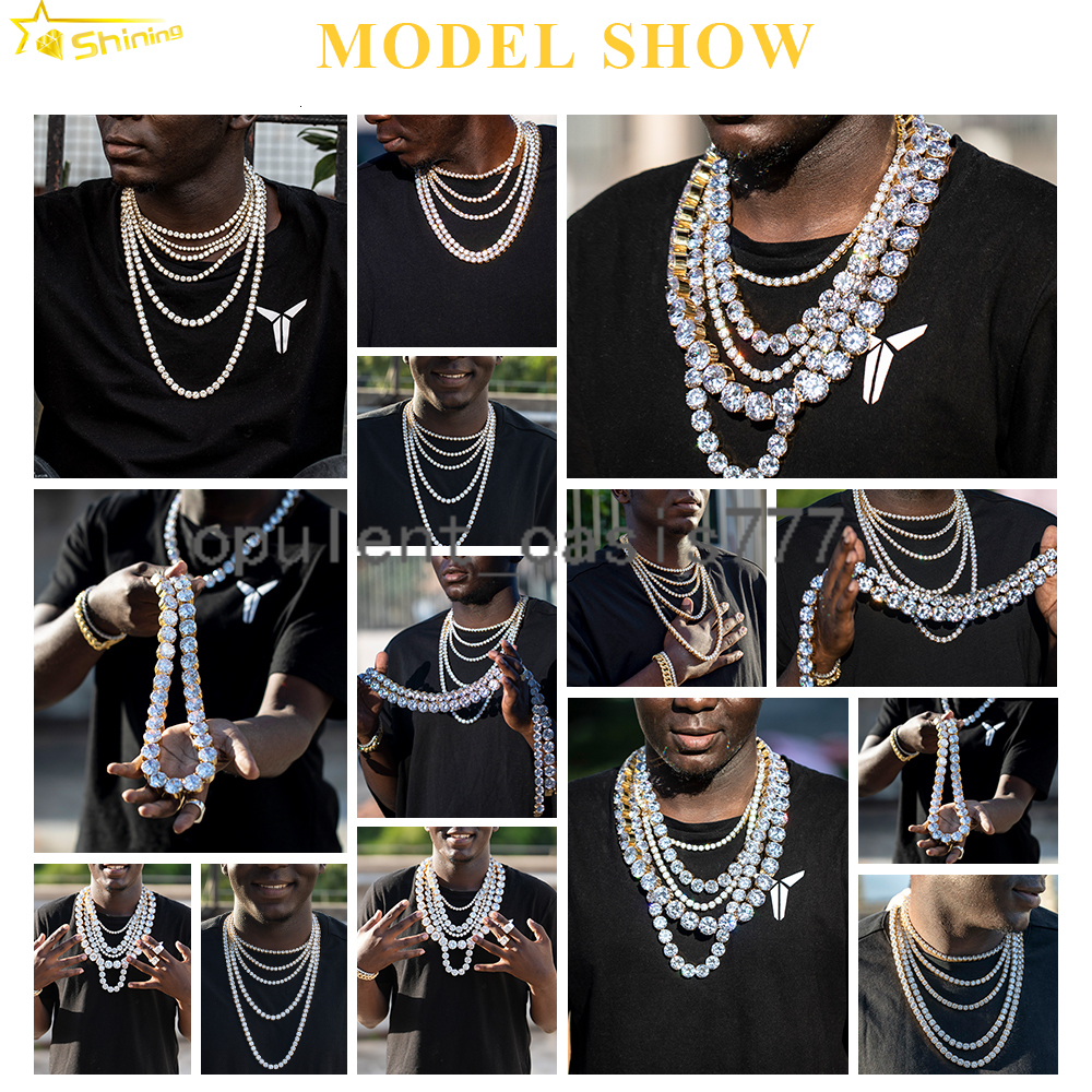Fast Delivery Hot Sale 925 Sterling Silver Necklace Bracelet Pass Diamond Tester GRA Certified VVS Moissanite Tennis Chain