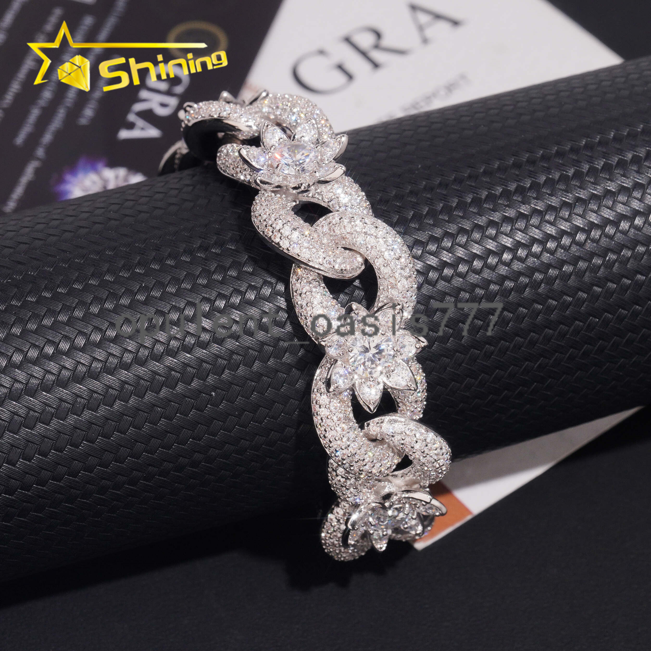 Luxury Rapper Jewelry 925 Sterling Silver 18MM Infinity Moissanite Cuban Link Chain Hip Hop Iced Out Custom Chains for Men