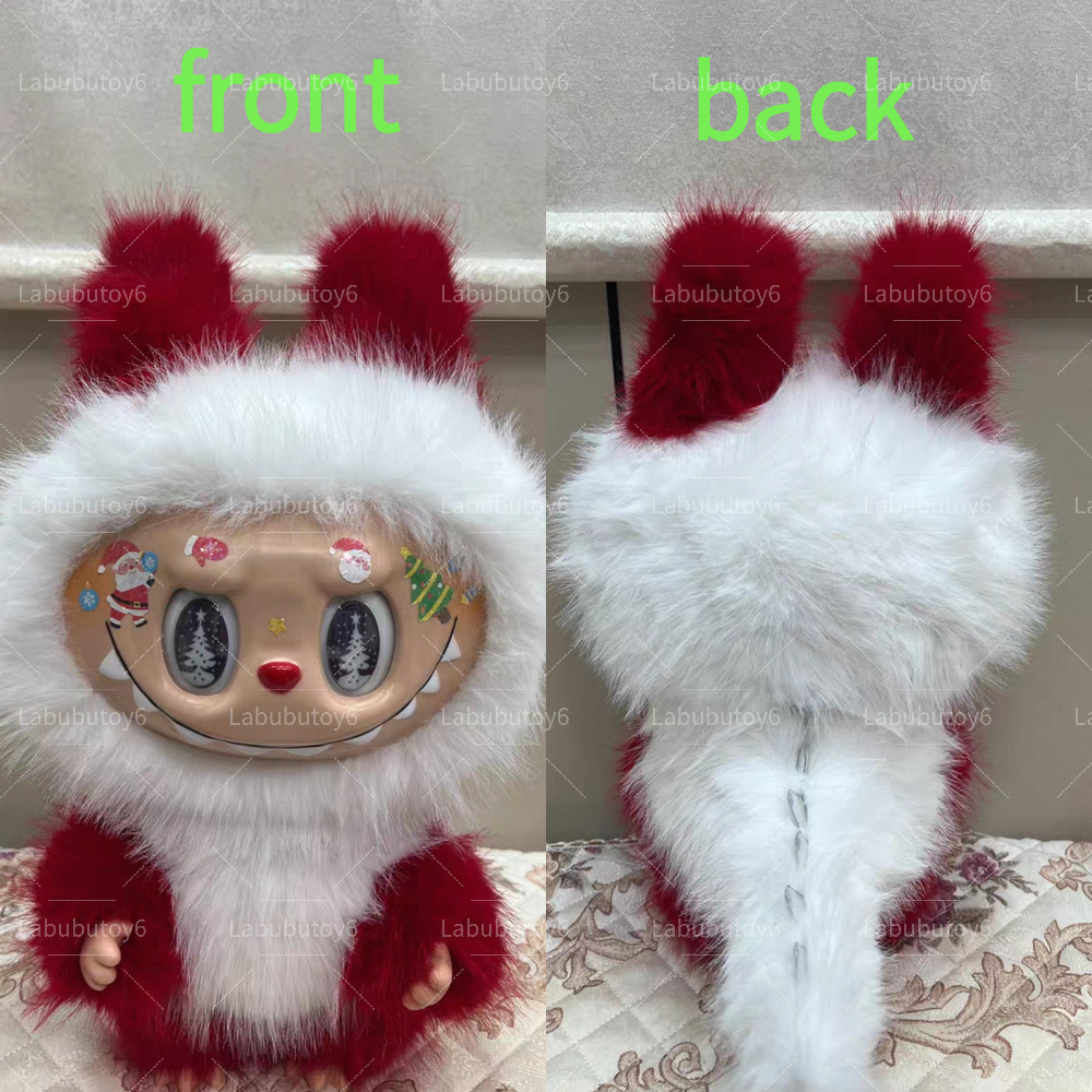 38cm zimomo Labubu Angel Creative Change Doll Figure Vinyl Pendant Doll Labubu Model Doll Toy Birthday Gifts