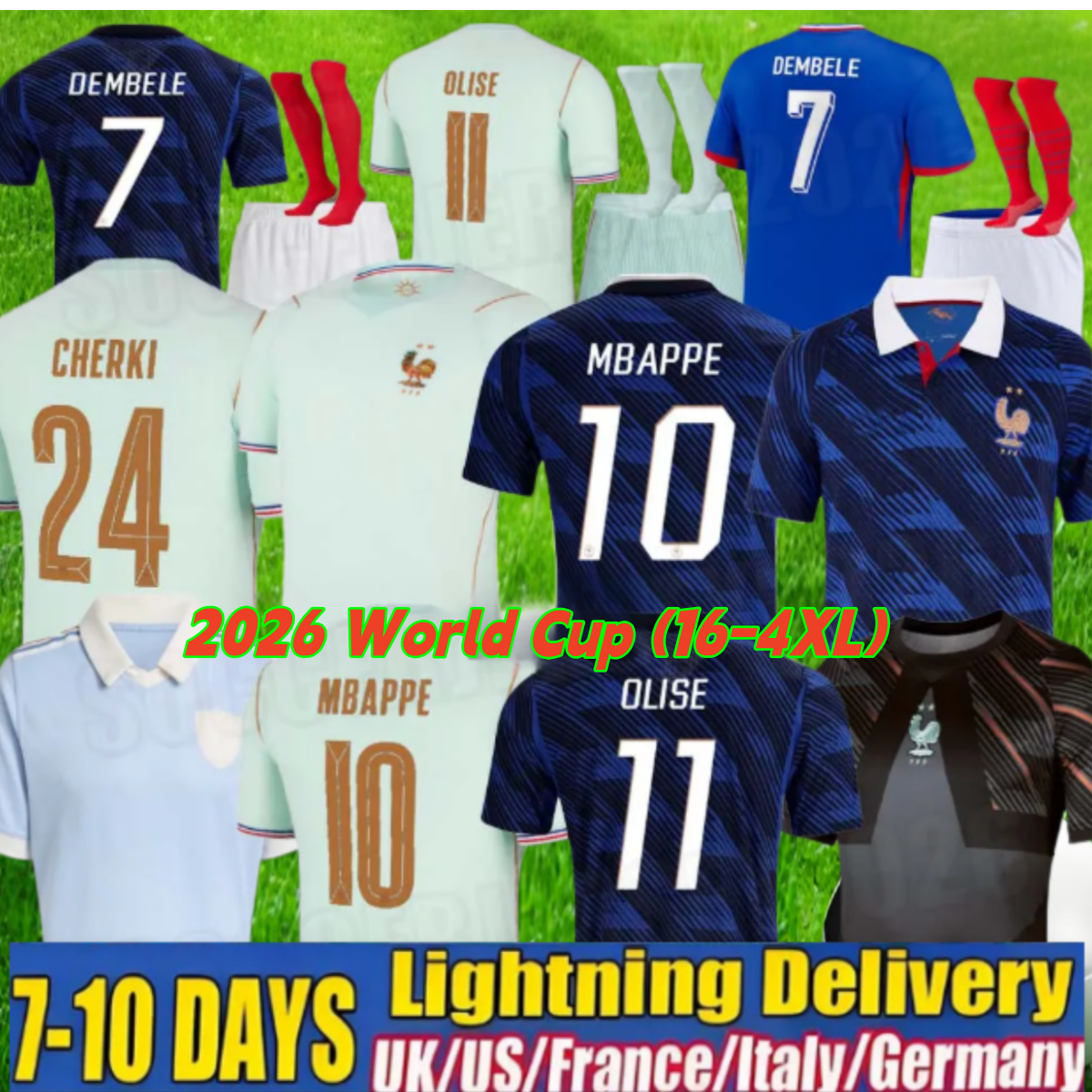 french soccer jersey 25 26 MBAPPE GRIEZMANN 2025 2026 GIROUD PAVARO HERNANDEZ DEMBELE Maillots de football shirt equipement de foot Men kids kit