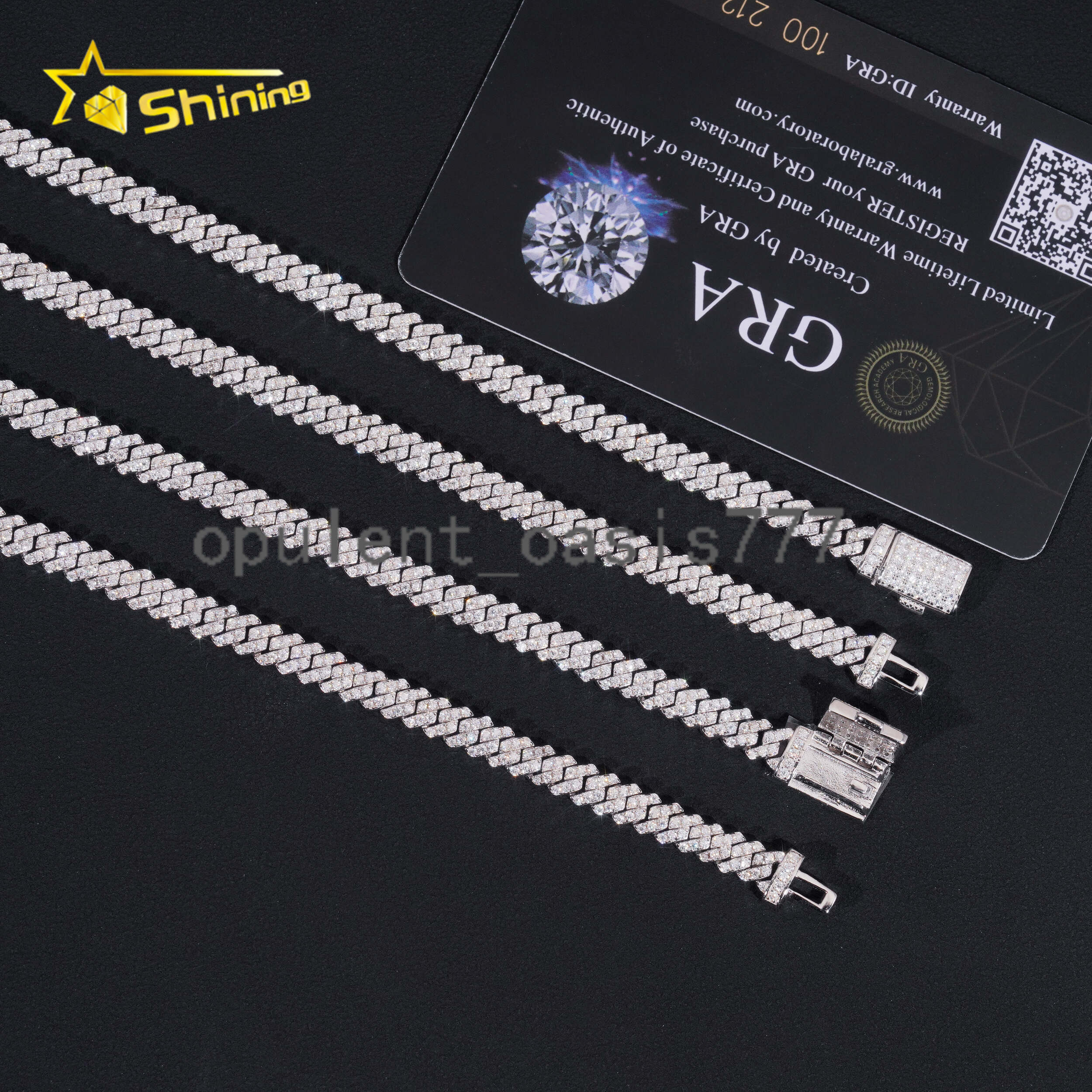 New Style 925 Sterling Silver 5MM VVS Moissanite Diamond Cuban Link Chain Gra Certified Hip Hop Jewelry Iced Out Link Chain Men