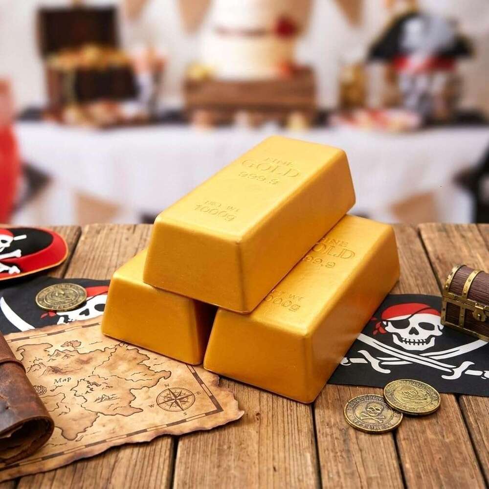 Fake Bar Toy - Slow Rising Gold Brick Taba Squishy Squeeze Toys for Stress Relief, Large Fidget Toy, Funny Gag Gift & Party Favors dbf