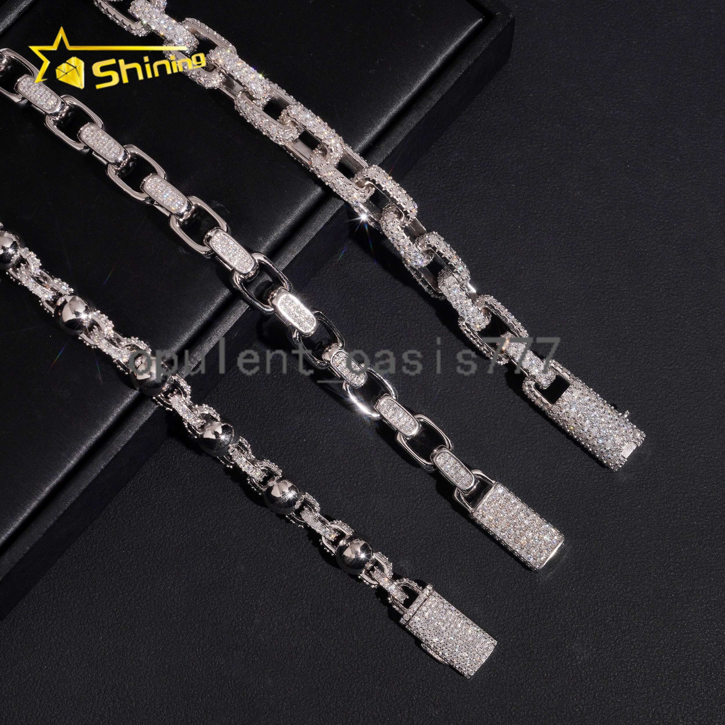 Fine Jewelry 8mm 10mm Infinity Iced Out VVS Moissanite Bracelet GRA Certificated 925 Silver Men Moissanite Cuban Bracelet