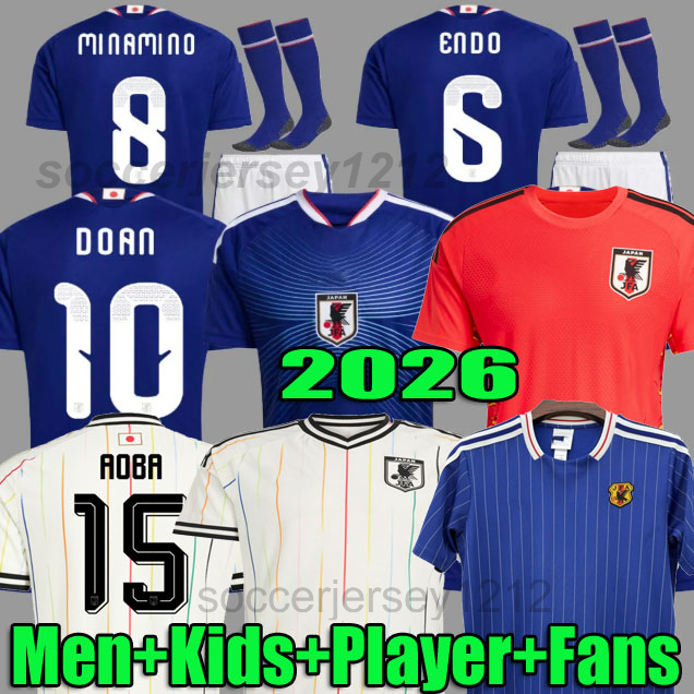 2026 2027 Soccer JerseyS JApan MINAMINO NAGATOMO HARAGUCHI YOSHIDA TSUBASA Japanese 26 27 Football Shirt HONDA OSAKO player version training shirt cartoon retro