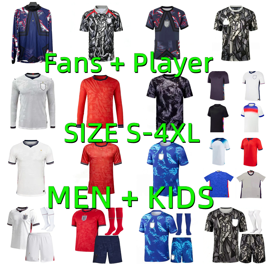 2026 2027 KANE FODEN ENGlAND Soccer Jersey 20 21 22 23 24 25 26 27 RASHFORD SANCHO SAKA HENDERSON MOUNT GREALISH men kids kit football Shirt Long sleeved player version