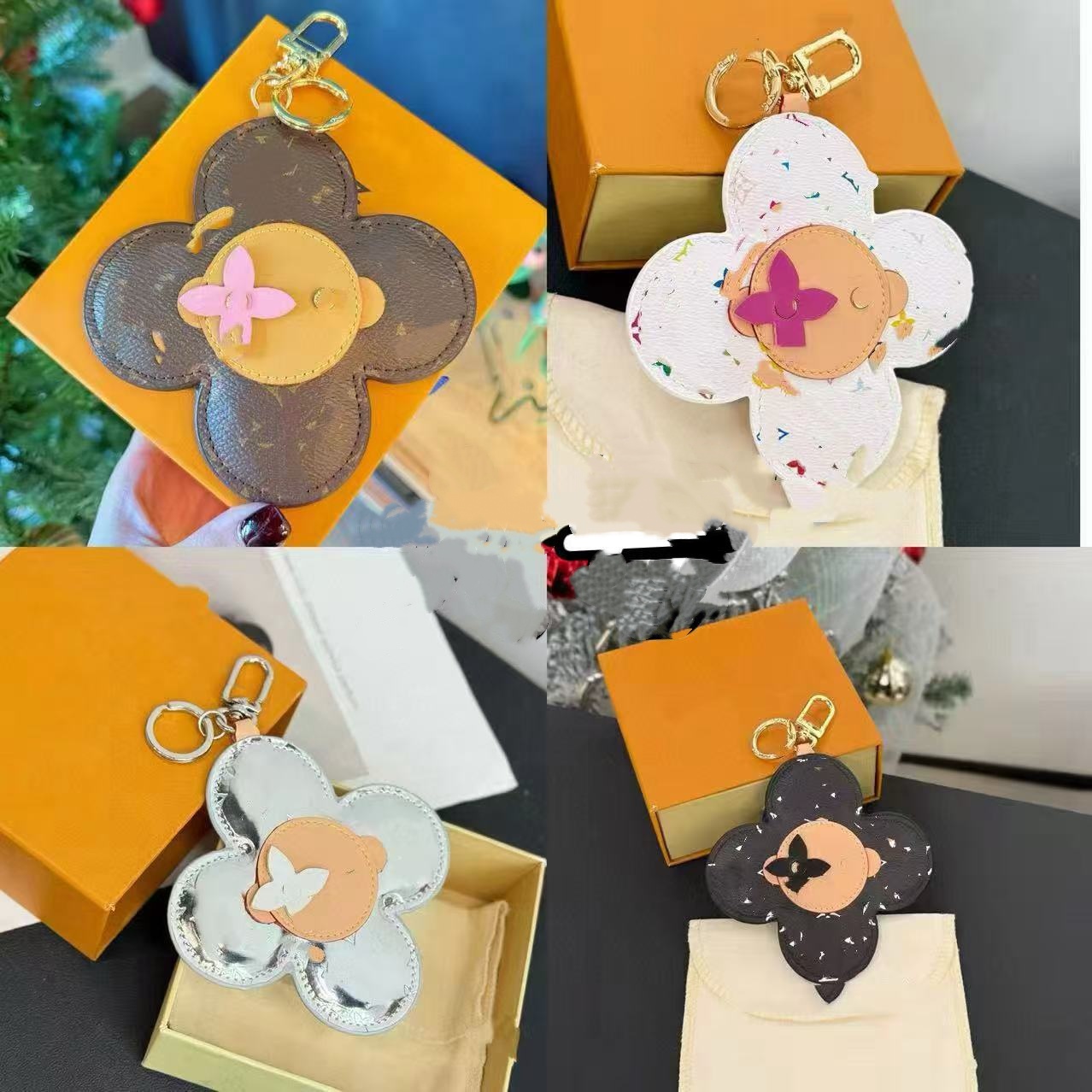 designer bagchain women V Letters designers sun flower keychain wallet top llavero Car Key Chain men Buckle Keyring Keychains Lanyards