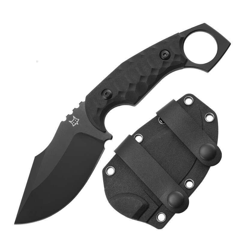 Cross-border bestseller Fox 633 outdoor survival straight with integrated K sheath, tactical knife, high hardness, sharp pocket knife