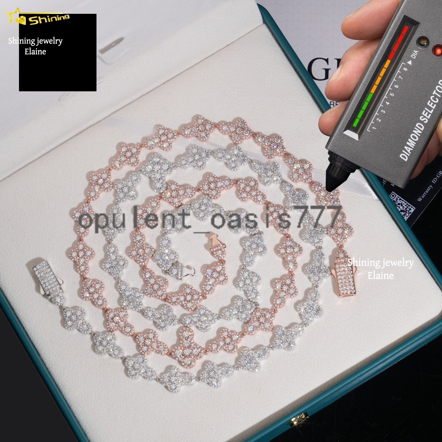 High Quality Iced Out Fashion Jewelry Custom Diamond 13MM 925 Sterling Silver Moissanite Miami Cuban Link Chain Necklace
