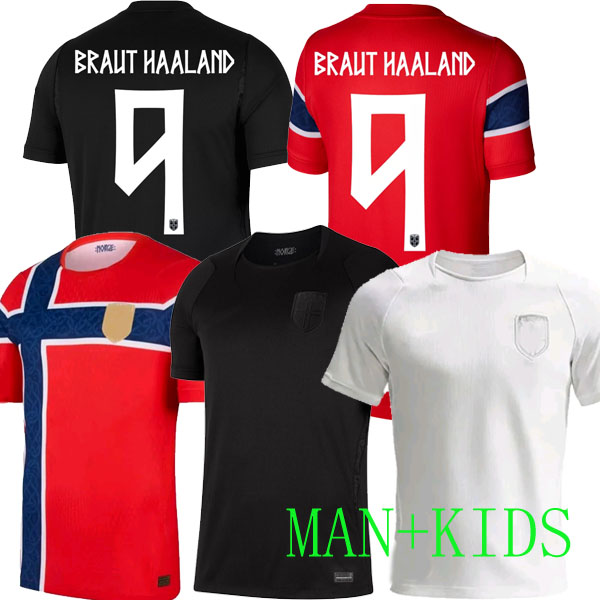 2026 Norway soccer jerseys home away HAALAND 9 LARSEN 11 NUSA 20 BOBB 22 BERGE 8 RYERSON 14 SCHIJELDERUP 10 26 27 man kids fan player jersey football shirts top