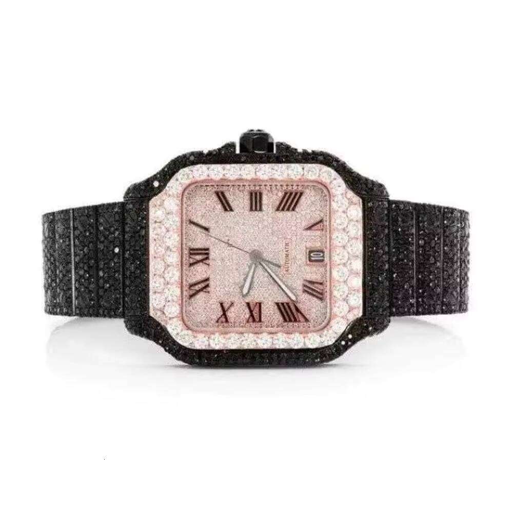 Luxury Fully Automatic Vvs1 Moissanite Diamond Inlaid Watch