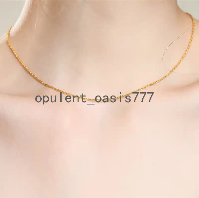 Bulk Sale Twisted Link Rope Chain Solid Gold Jewelry Gold 18k Real Au750 18k Real Gold Chain Jewelry 18k Rope Chain