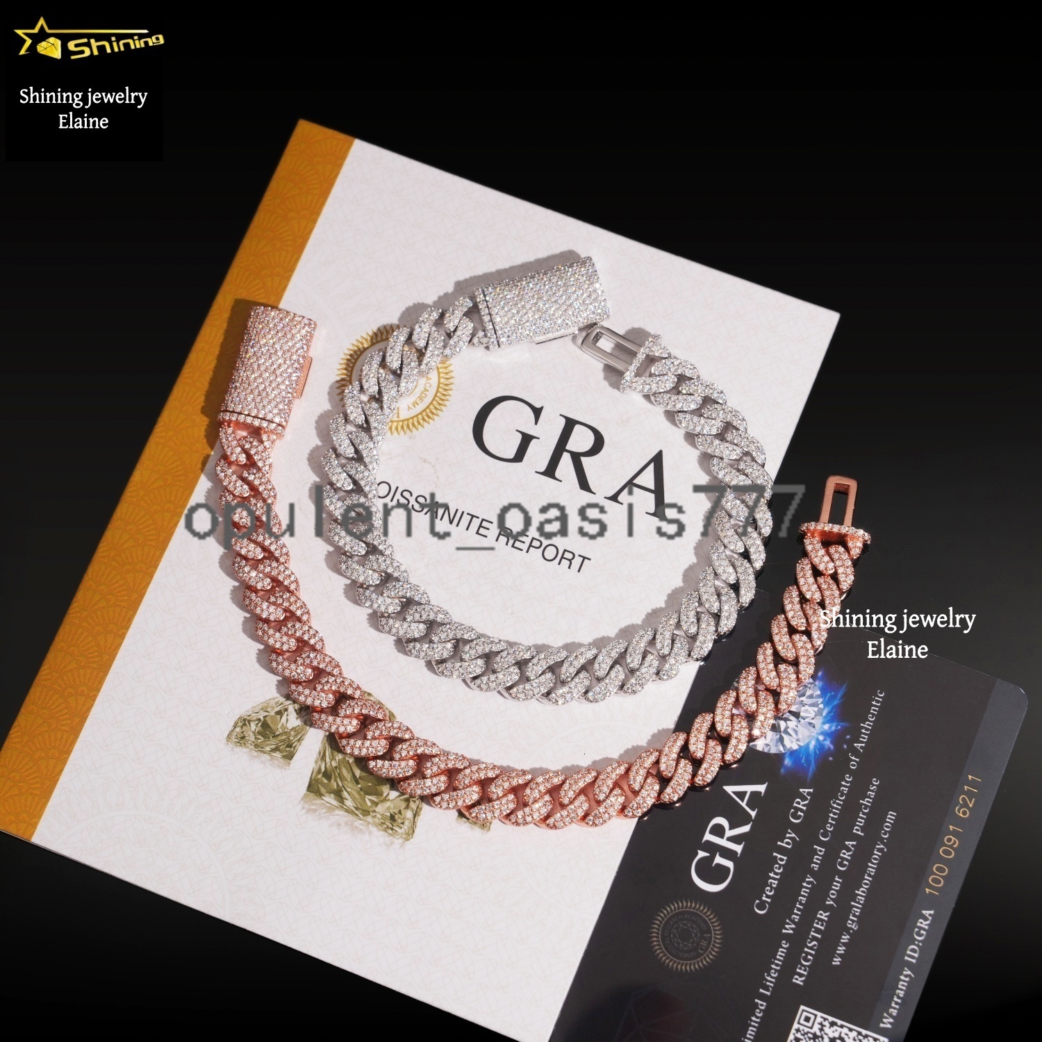 Hip Hop Fashion Custom Diamond 10MM Iced Out 925 Sterling Silver Moissanite Fine Jewelry Miami Cuban Link Chain Necklace
