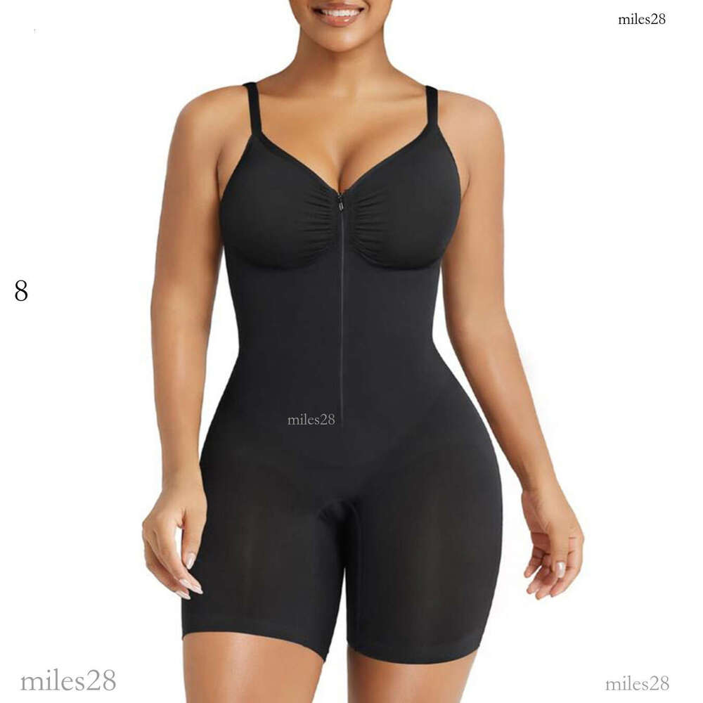 Lingerie European and American women's seamless tummy control and butt-lifting shapewear bodysuit, tight-fitting body-shaping one-piece shorts wi
