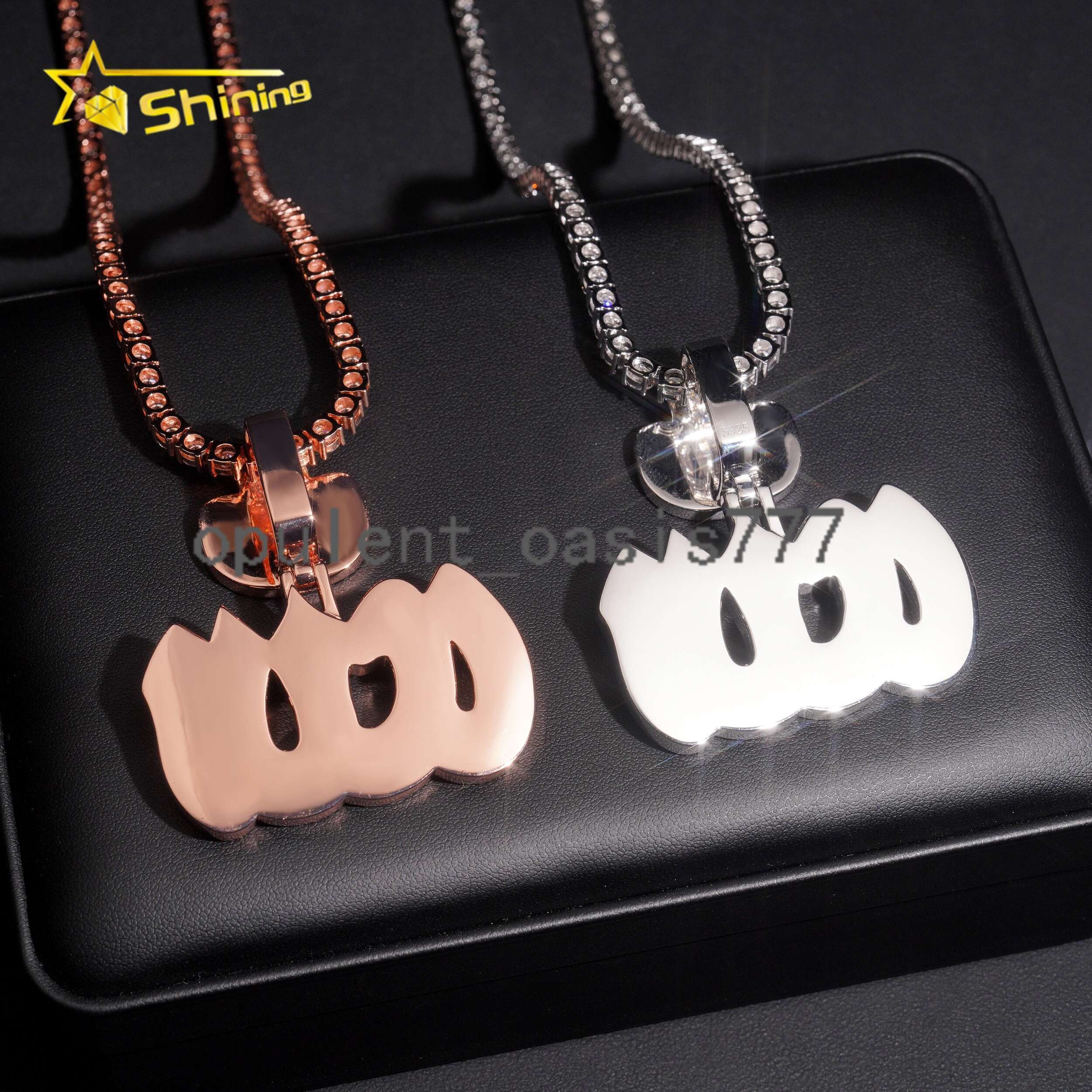 New Fashion Luxury Hip Hop Multi-color Allah Men 925 Sterling Silver Moissanite Iced Out Pendant