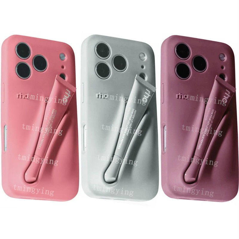phone case Lipstick Portable Cases Design Lip Gloss Lip Balm Holder iPhone Phone Case for iPhone 17 Pro Max 16 Plus 15 14 13 12 Designer Silicone Soft Cover iPhone Case