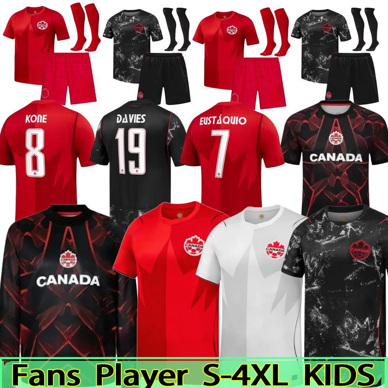 Canada 2026 World Cup Home Away 26 27 Kits DAVIES Soccer Jerseys DAVID EUSTAQUIO AHMED KONE LARYEA SHAFFELBURG BUCHANAN CORNELIUS Football shirt men top kit 4XL
