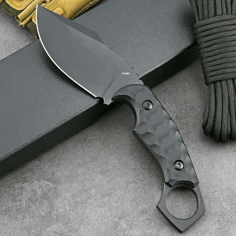 Cross-border bestseller Fox 633 outdoor survival straight with integrated K sheath, tactical knife, high hardness, sharp pocket knife