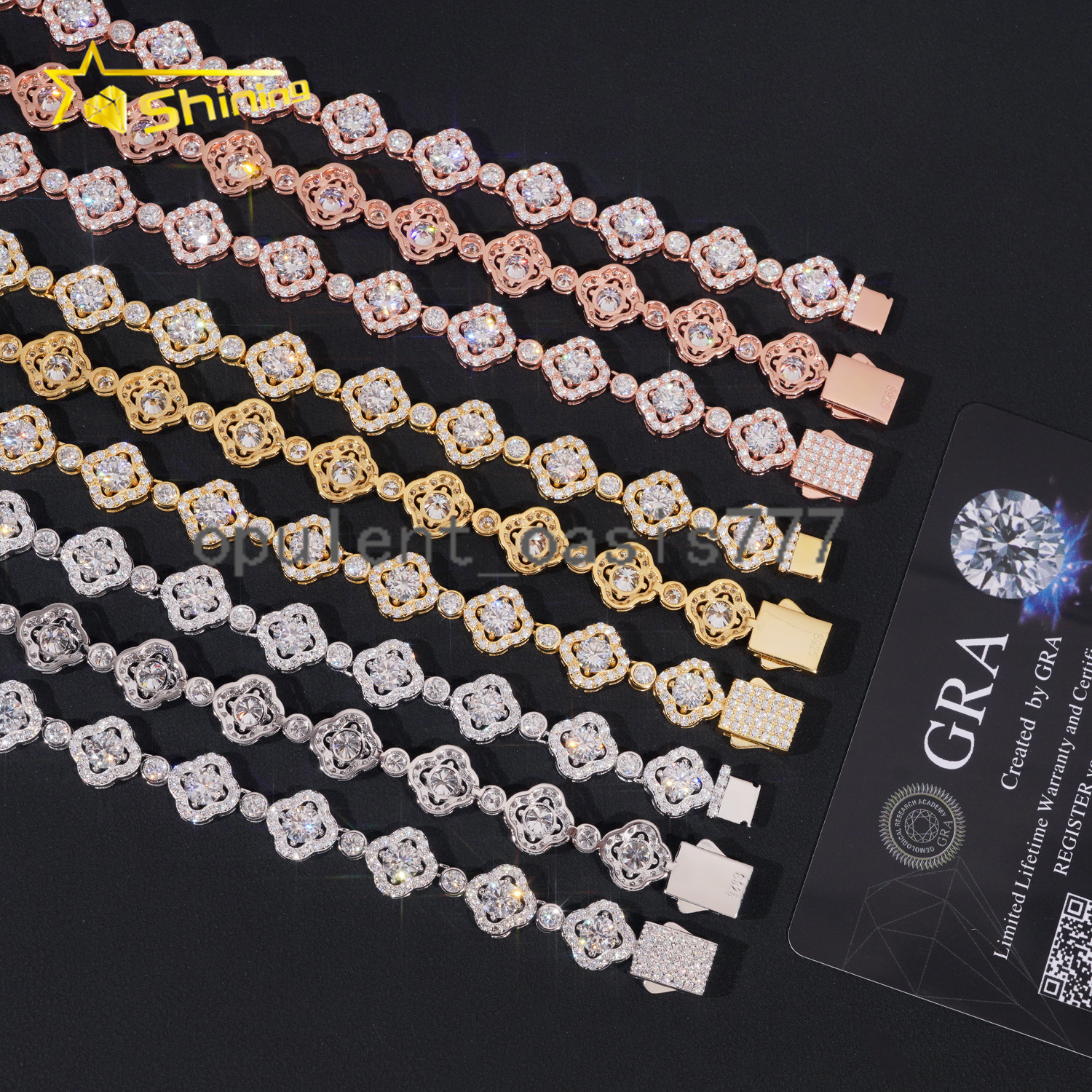 Pass Diamond Tester Iced Out Moissanite Sterling Silver Cuban Link Chain Hip Hop Men Moissanite Cuban Bracelet Necklace