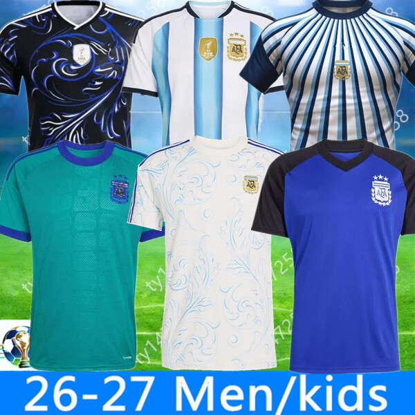 2026 World Cup Special Edition Long sleeves Argentinas jersey kit soccer Jerseys GARNACHO DE PAUL Football Shirts Men DI Maria Kids Goalkeeper training sets