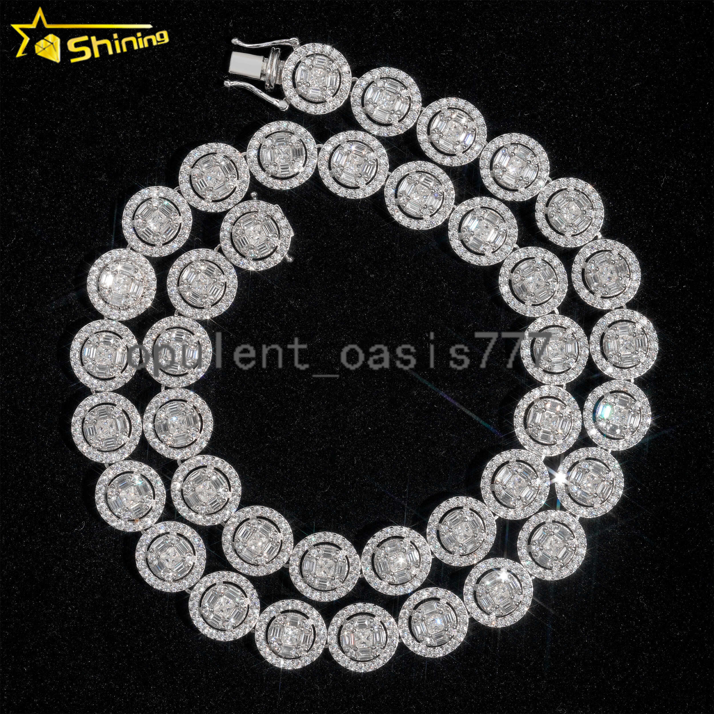 Luxury Cuban Link Chain 925 Sterling Silver Moissanite GRA Hip Hop Jewelry Custom Fashion Iced Out Chain for Men