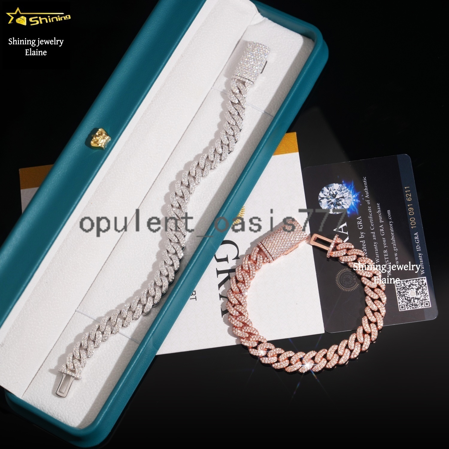 Hip Hop Fashion Custom Diamond 10MM Iced Out 925 Sterling Silver Moissanite Fine Jewelry Miami Cuban Link Chain Necklace