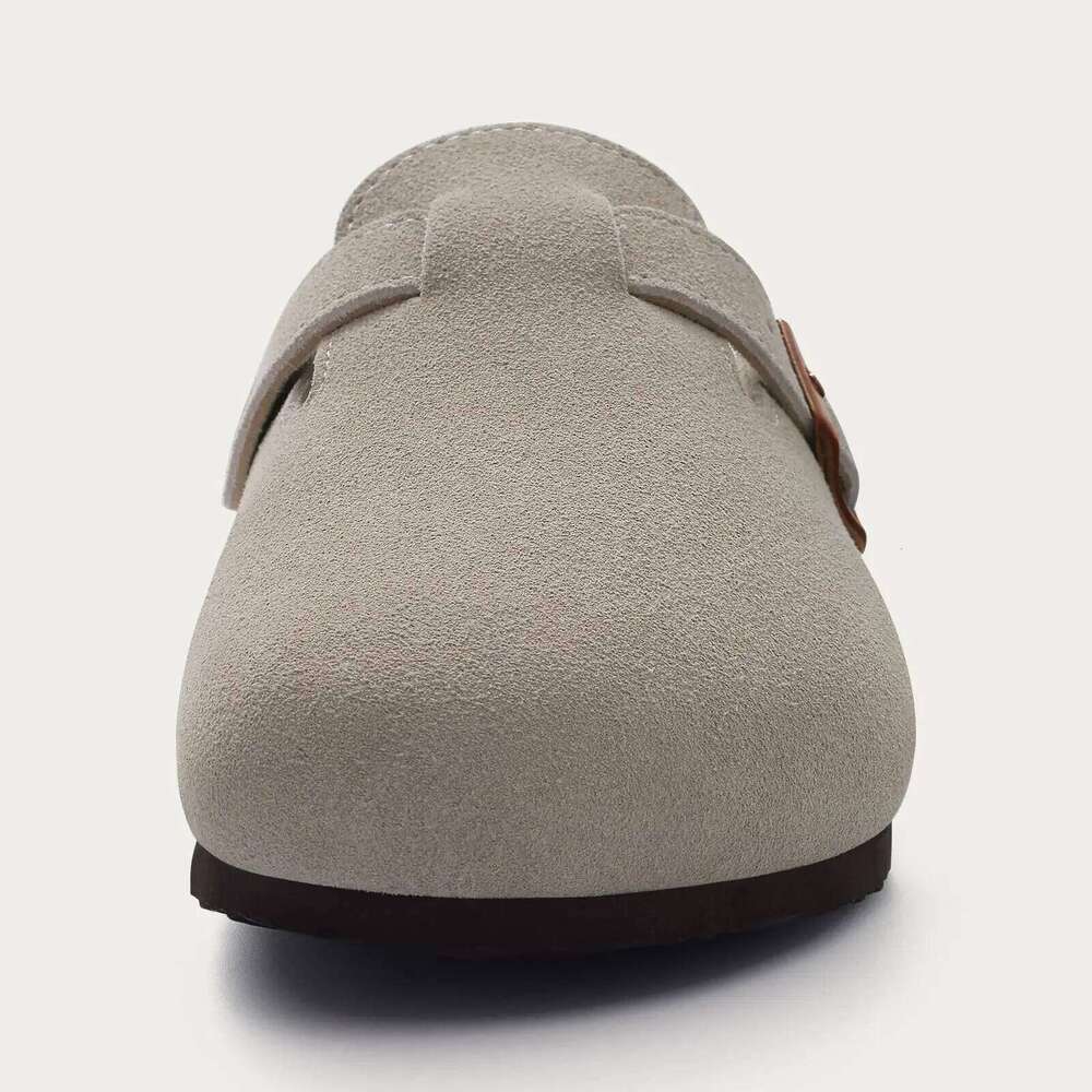 Litfun Retro Cork Clogs Slippers For Fashion Men Mules Shoe with Arch Support Unisex Classic Beach Shoes Men's Suede Sandals